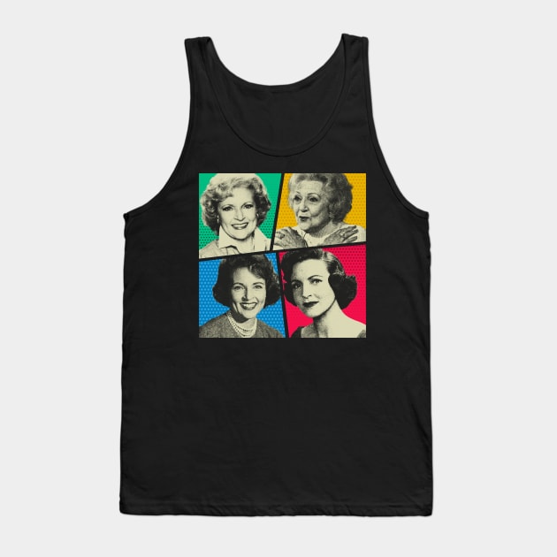 Betty White Comic Tank Top by sepatubau77